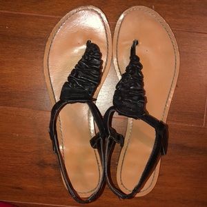 Bakers black sling-back sandals